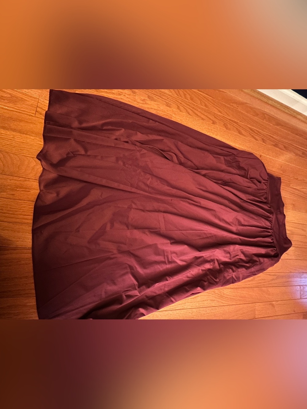 Halara Burgundy high-waisted tummy control Activewear Maxi Skirt (M)
